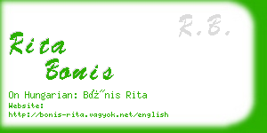 rita bonis business card